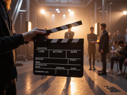 微电影拍摄场景，演员表演，导演指导，摄影团队工作，户外自然风光背景